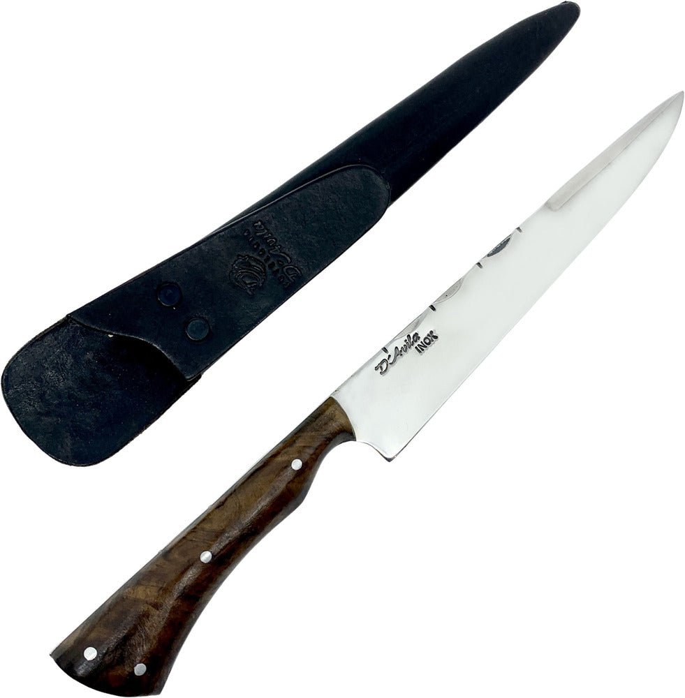 Faca Gaúcha Cutelaria Prime 8" em aço inox, cabo em madeira, polido
