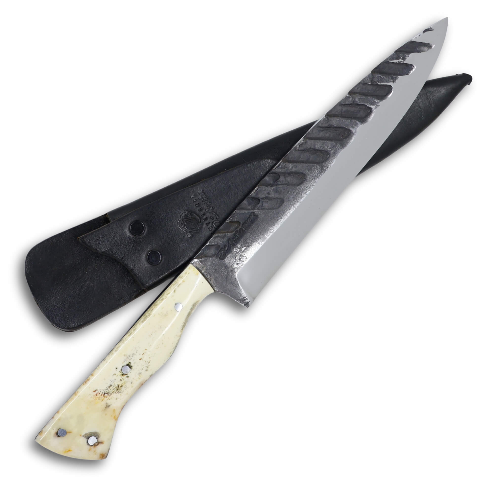 Faca Churrasco Cutelaria Prime 8'' em aço inox, cabo em osso, Tratorado polido