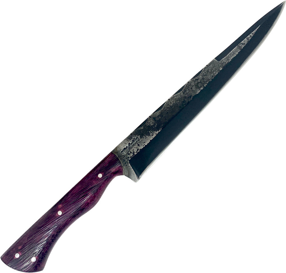 Faca Gaúcha Cutelaria Prime 10" em Aço Carbono, Cabo em Madeira de Roxinho, BrutForj Fosfatizado
