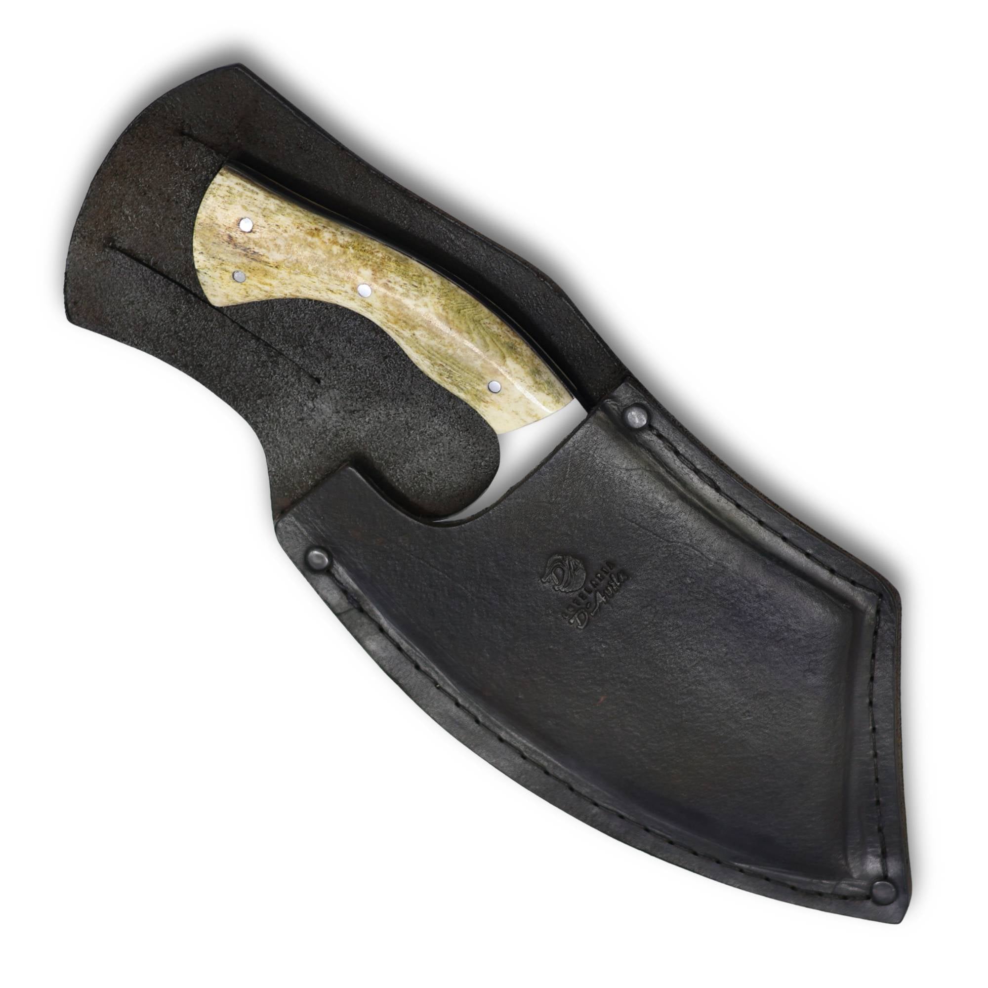 Cutelo Viking 8" em aço san mai, cabo em osso
