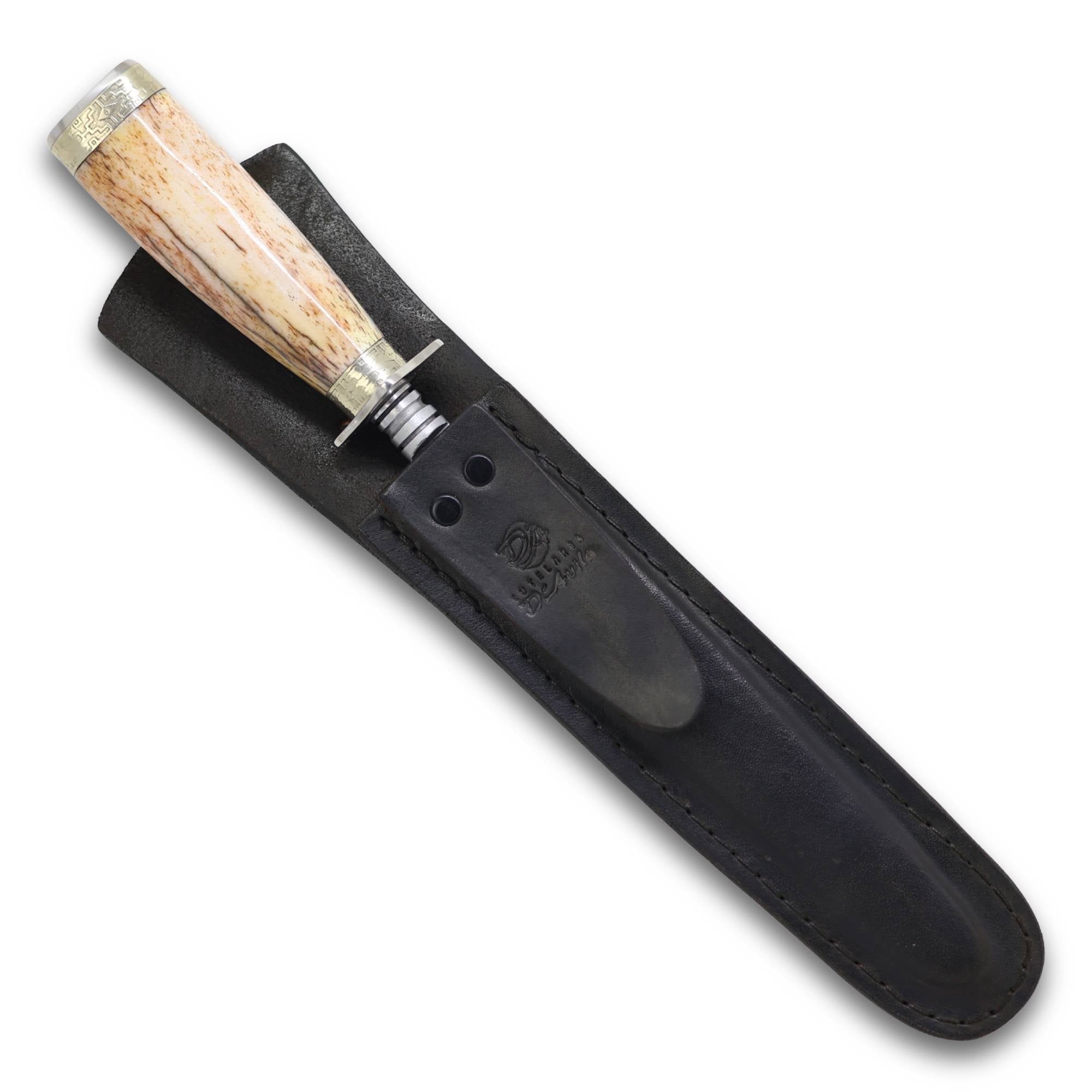 Chaira Forjada Lisa 8" Chata em aço carbono, cabo em osso