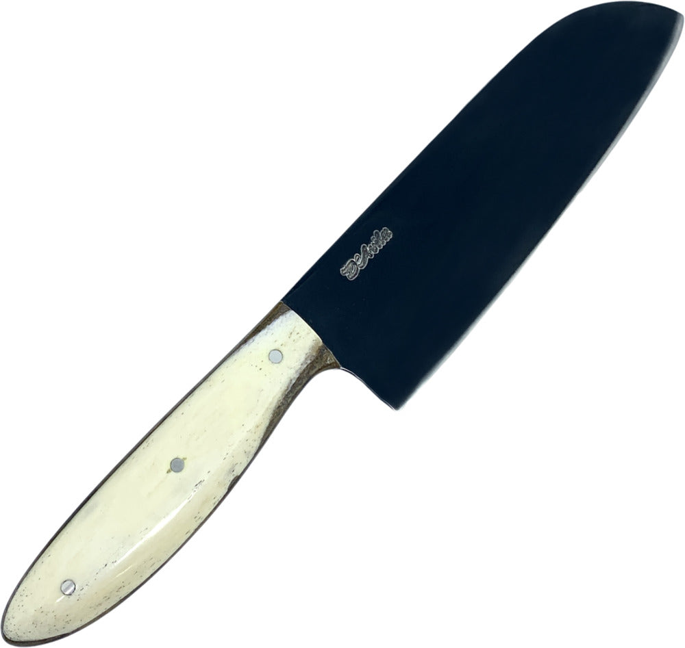Faca Chefe Santoku 8'' em aço carbono, cabo em osso, fosfatizado