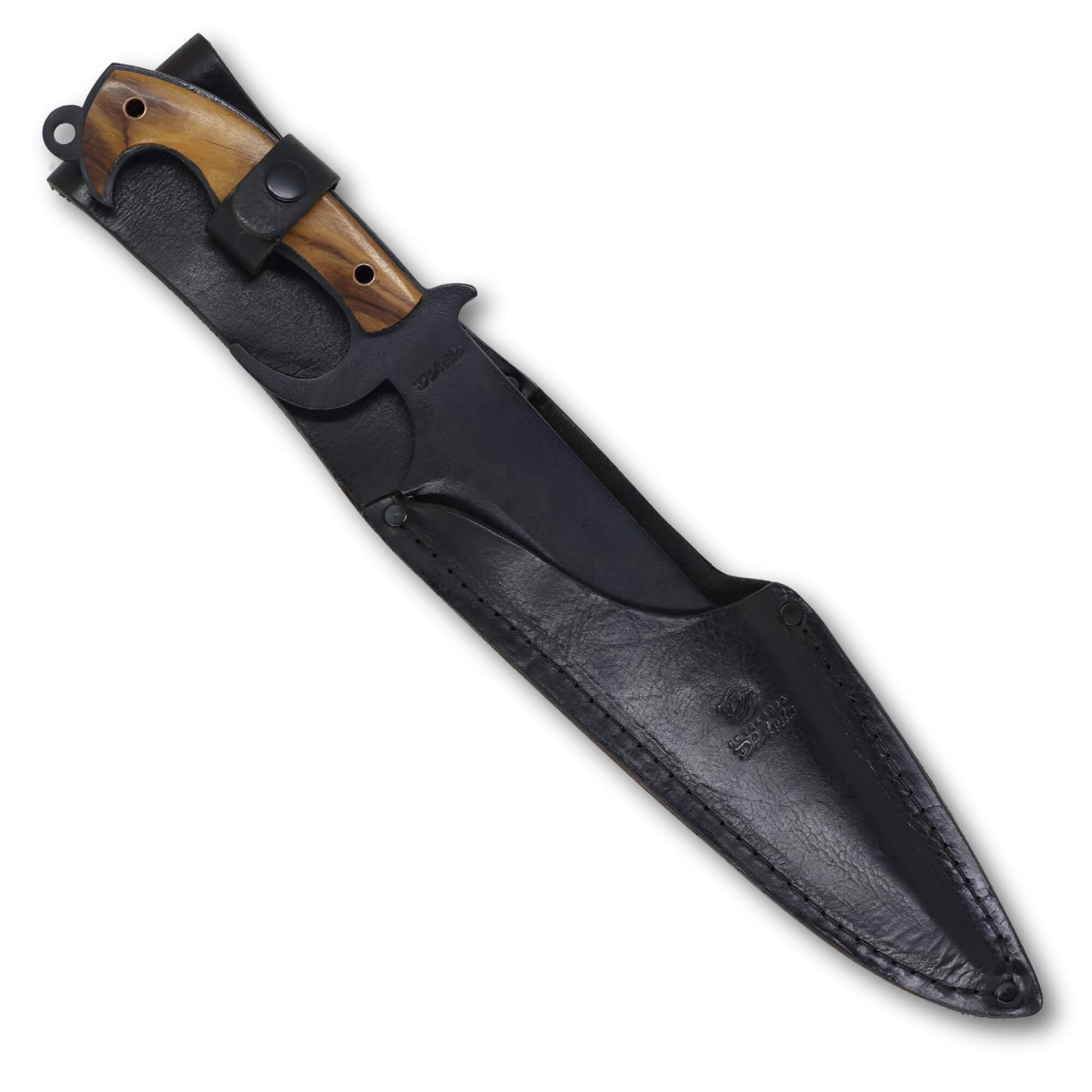 Facão Esparta 12" em Aço Carbono, Cabo em Madeira, Eletrostático