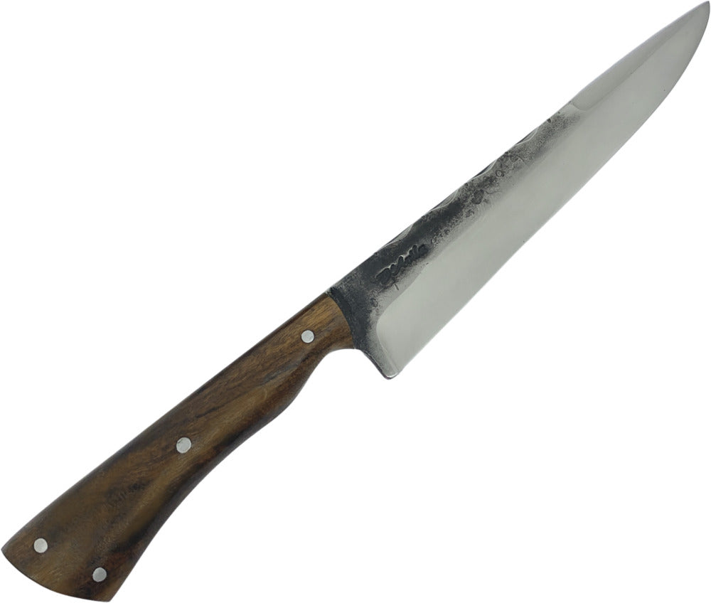 Faca Gaúcha Cutelaria Prime 8" em aço carbono, cabo em madeira, brutforj polido