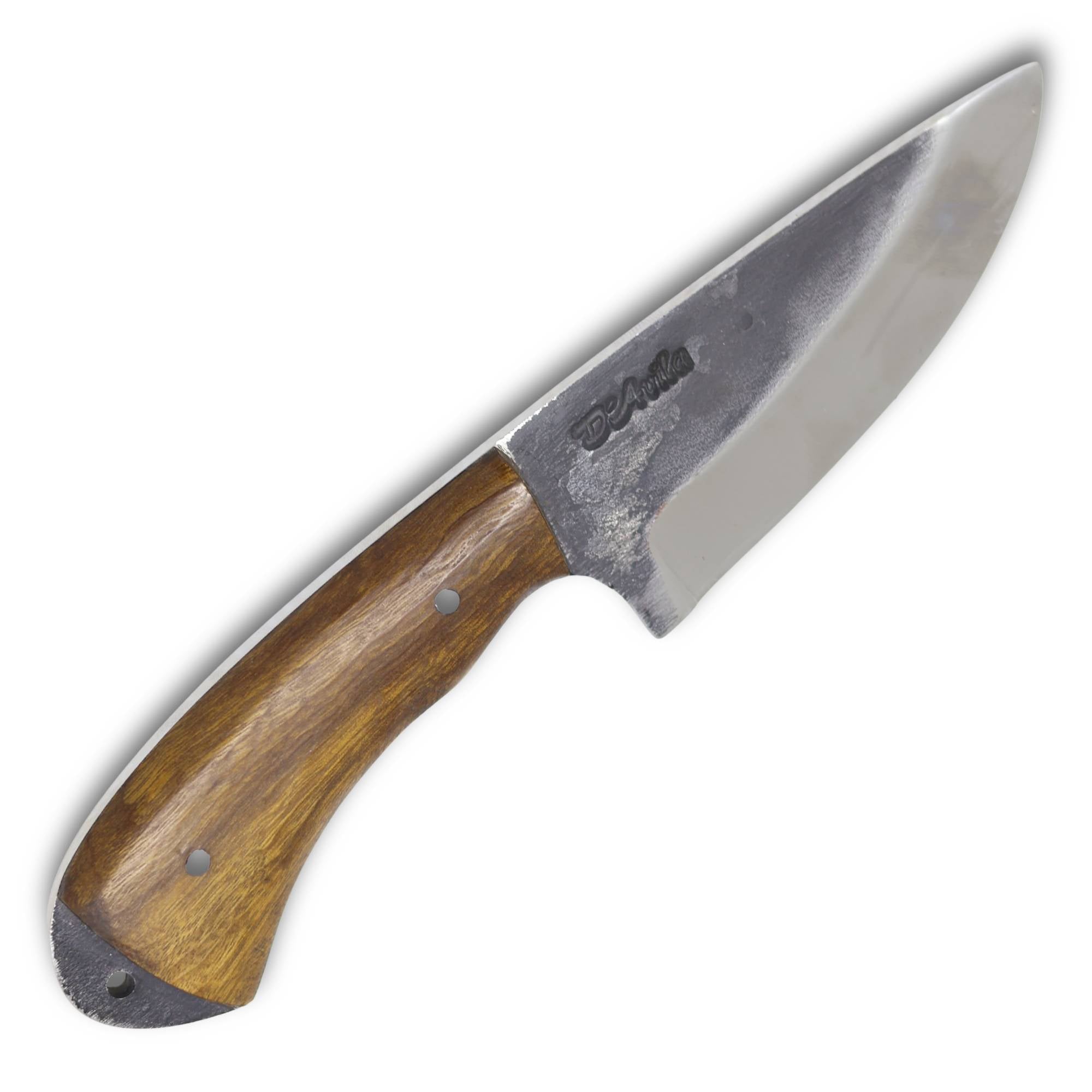 Faca EDC 3" em Aço Carbono, Cabo em Madeira, BrutForj polido