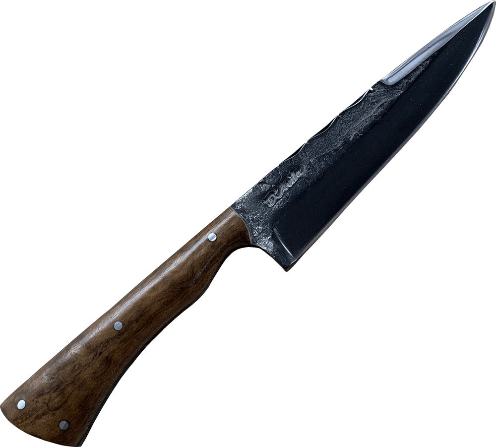 Faca Gaúcha Cutelaria Prime 6" em Aço Carbono, Cabo em Madeira, BrutForj Fosfatizado