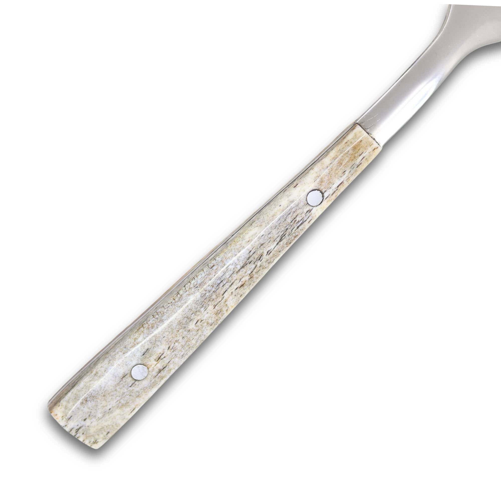 Faqueiro com 12 peças em Aço Inox com garfo e faca de 6", cabo em osso