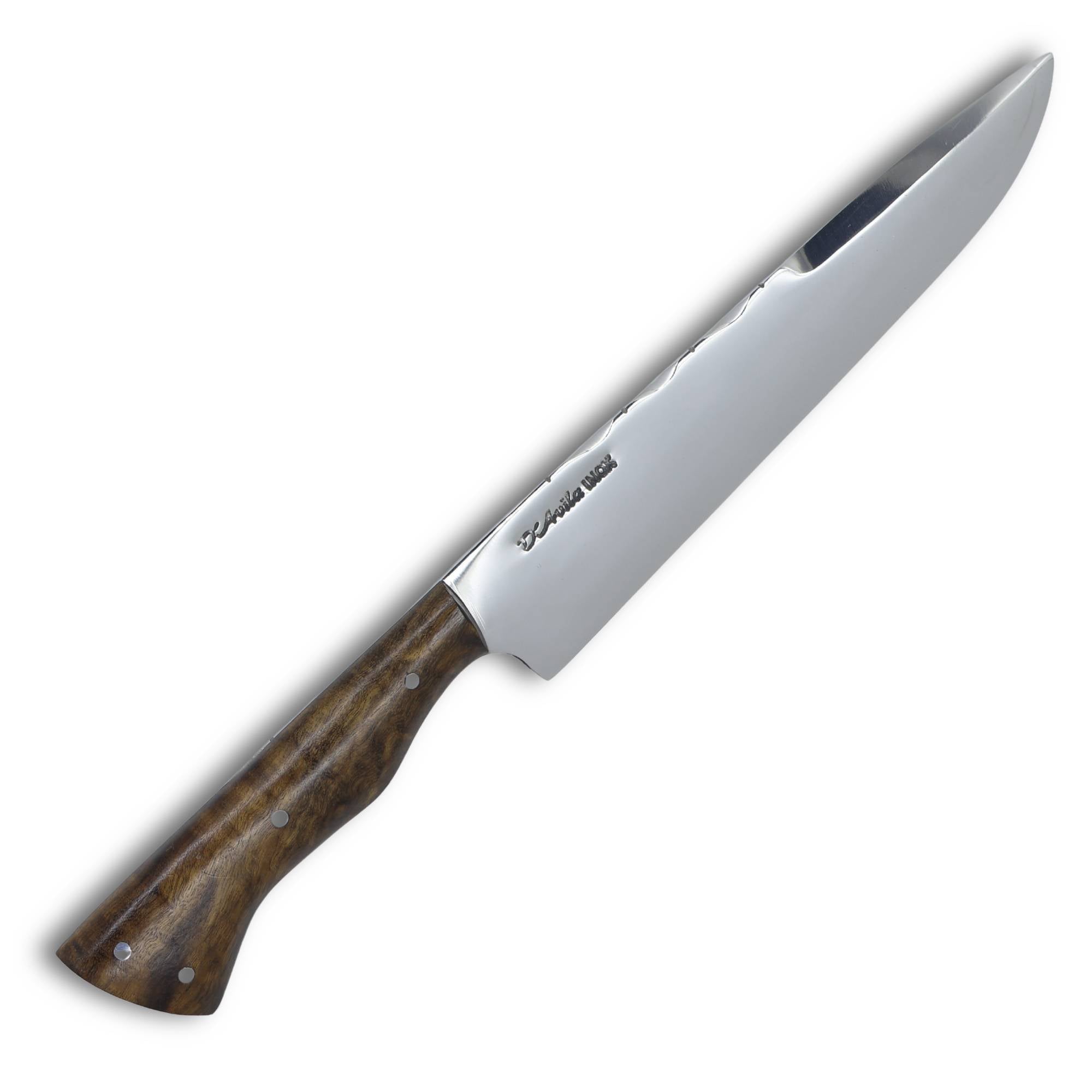 Faca Churrasco Cutelaria Prime 8" em aço inox, cabo em madeira, polido