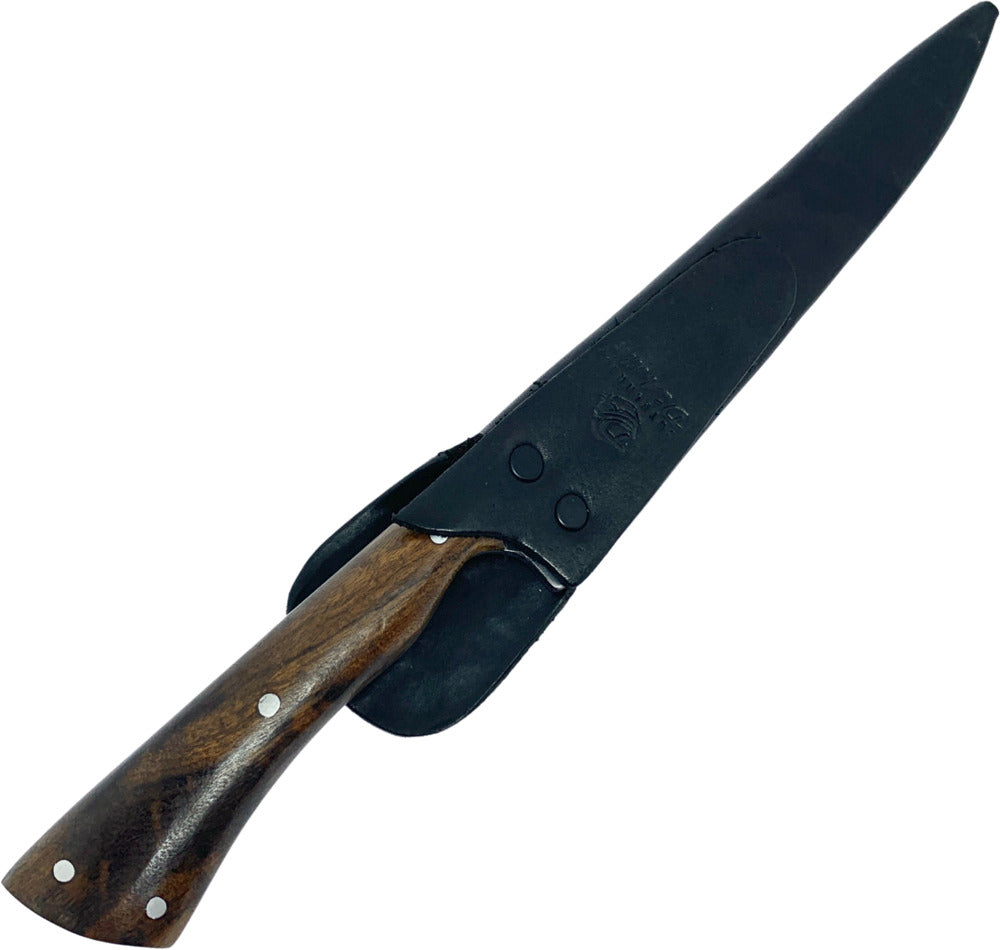Faca Gaúcha Cutelaria Prime 8" em aço carbono, cabo em madeira, brutforj polido