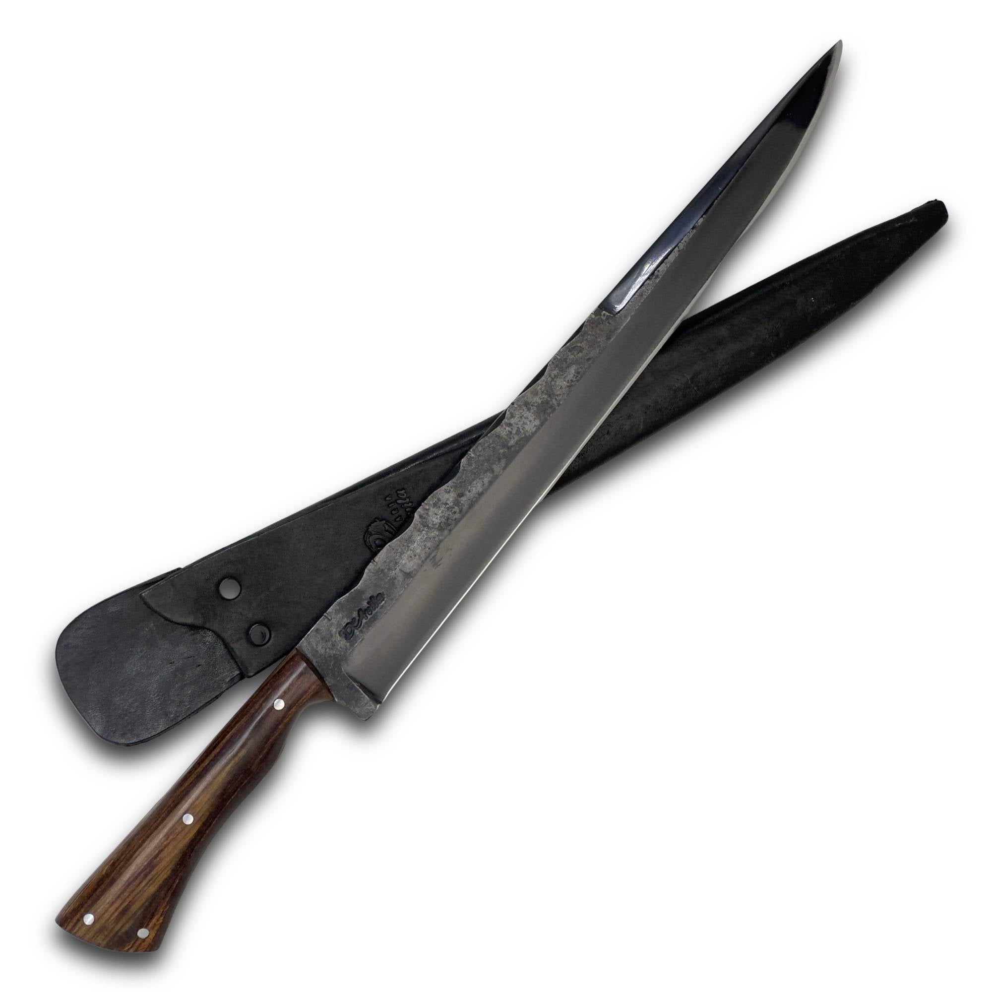 Faca Gaudéria Cutelaria Prime 12" em Aço Carbono, Cabo em Madeira, BrutForjFosfatizado