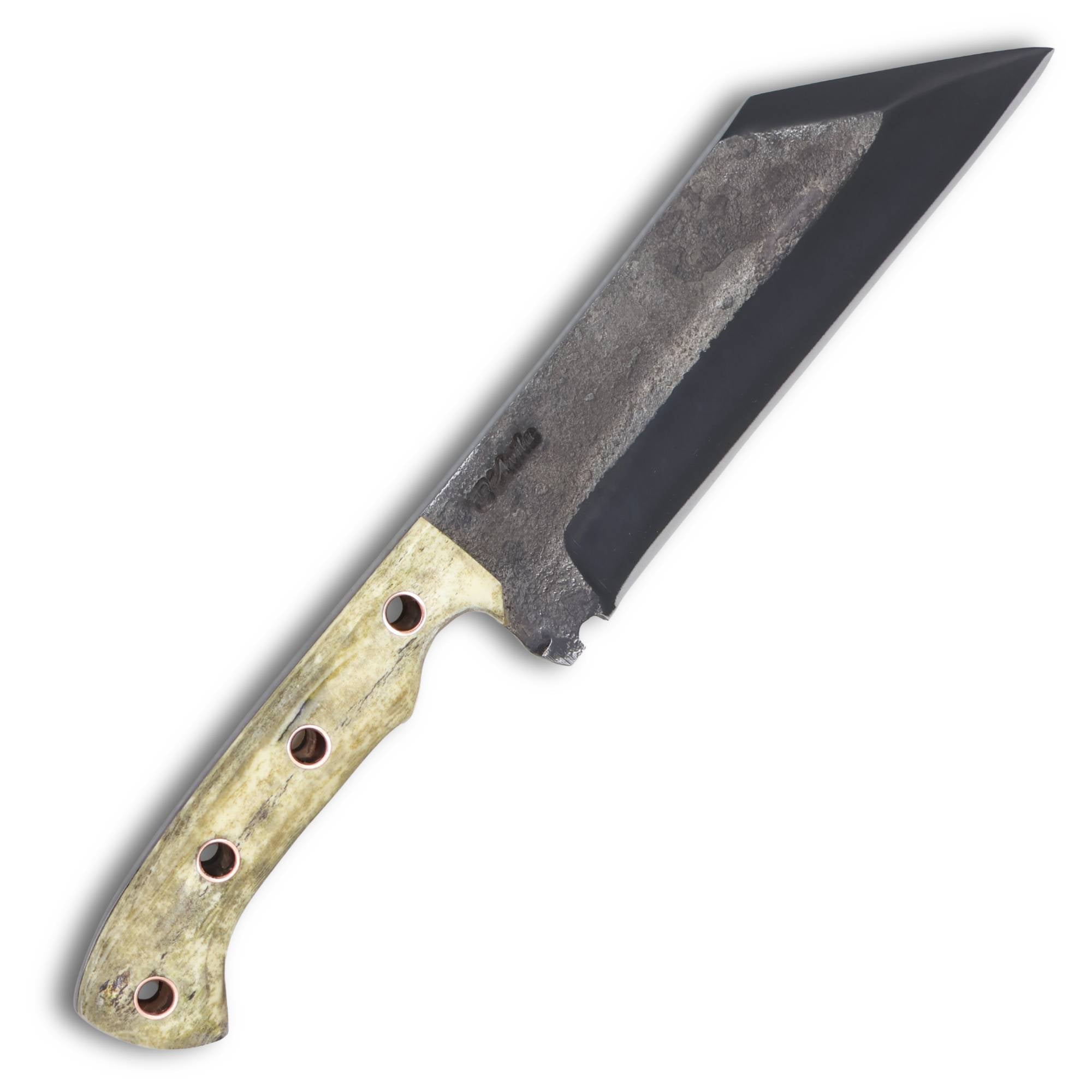 Faca Tracker M 8" em Aço Carbono, Cabo em Osso, BrutForjFosfatizado