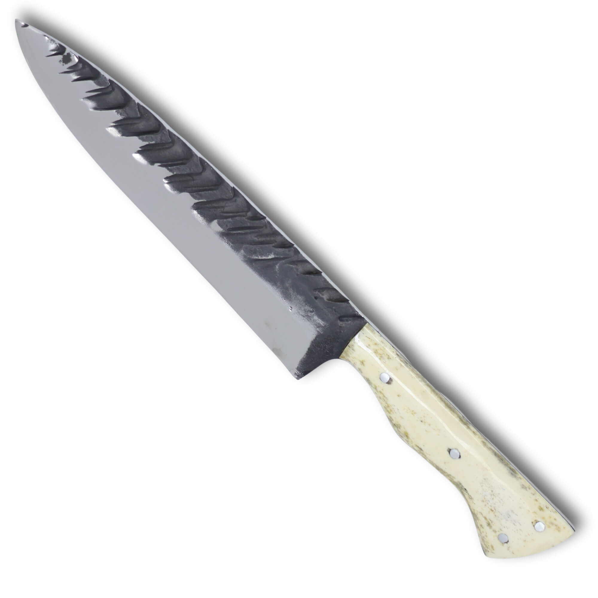 Faca Churrasco Cutelaria Prime 8'' em aço inox, cabo em osso, Tratorado polido