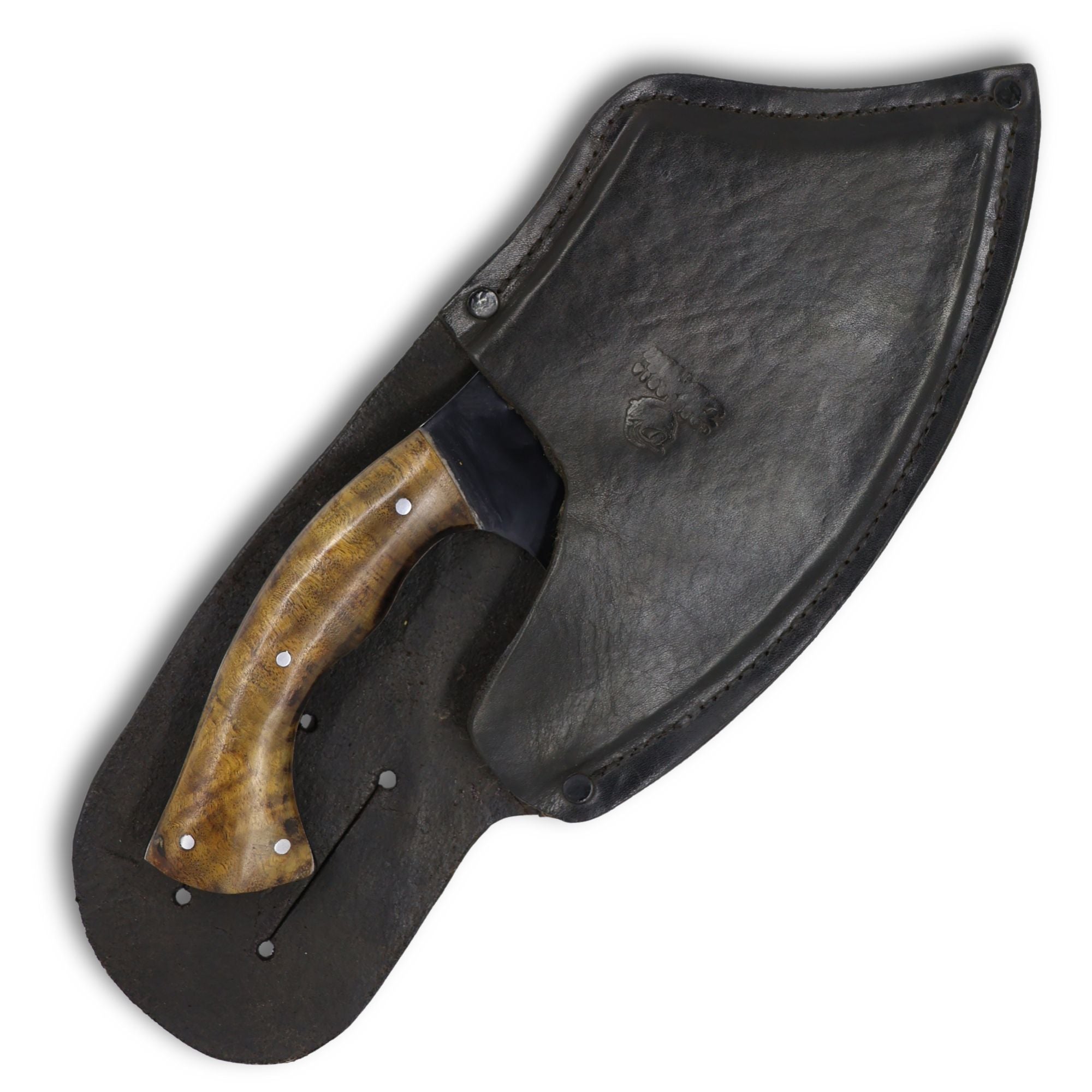 Cutelo Viking 8" em aço carbono, cabo em madeira, fosfatizado