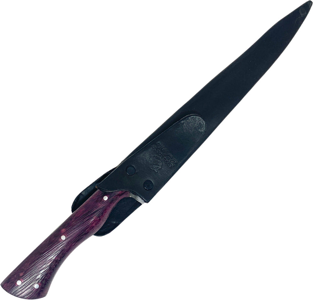 Faca Gaúcha Cutelaria Prime 10" em Aço Carbono, Cabo em Madeira de Roxinho, BrutForj Fosfatizado