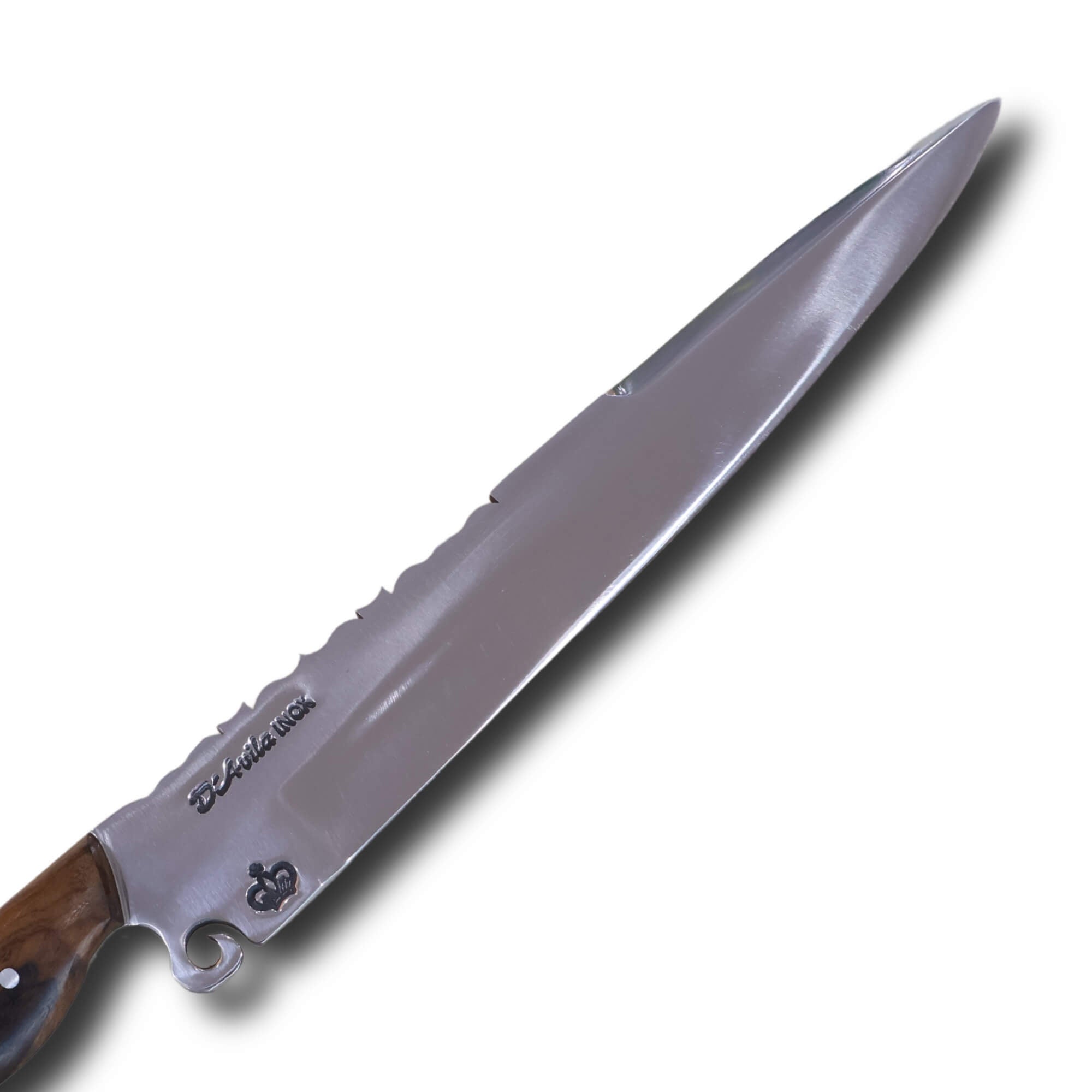 Faca Gaúcha Patriarca 10" em Aço Inox, Cabo em Madeira, Polido