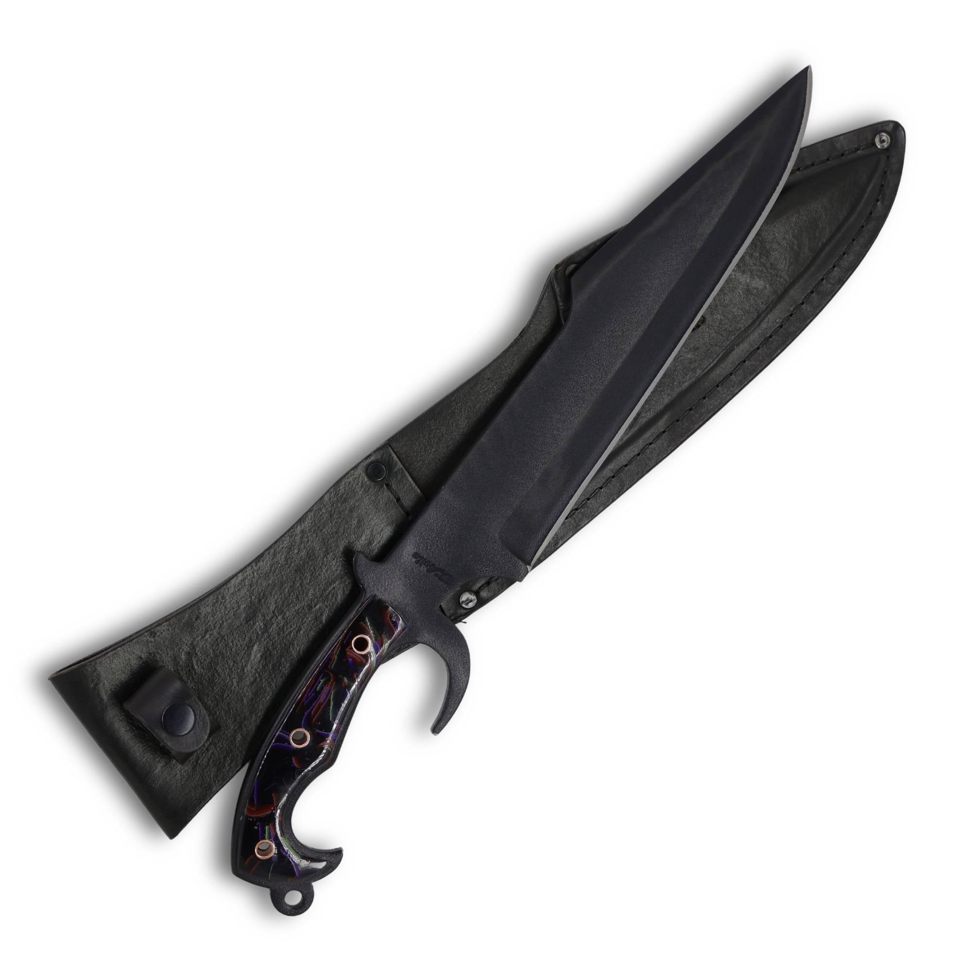 Facão Esparta 12" em Aço Carbono, Cabo em Micarta, Eletrostático