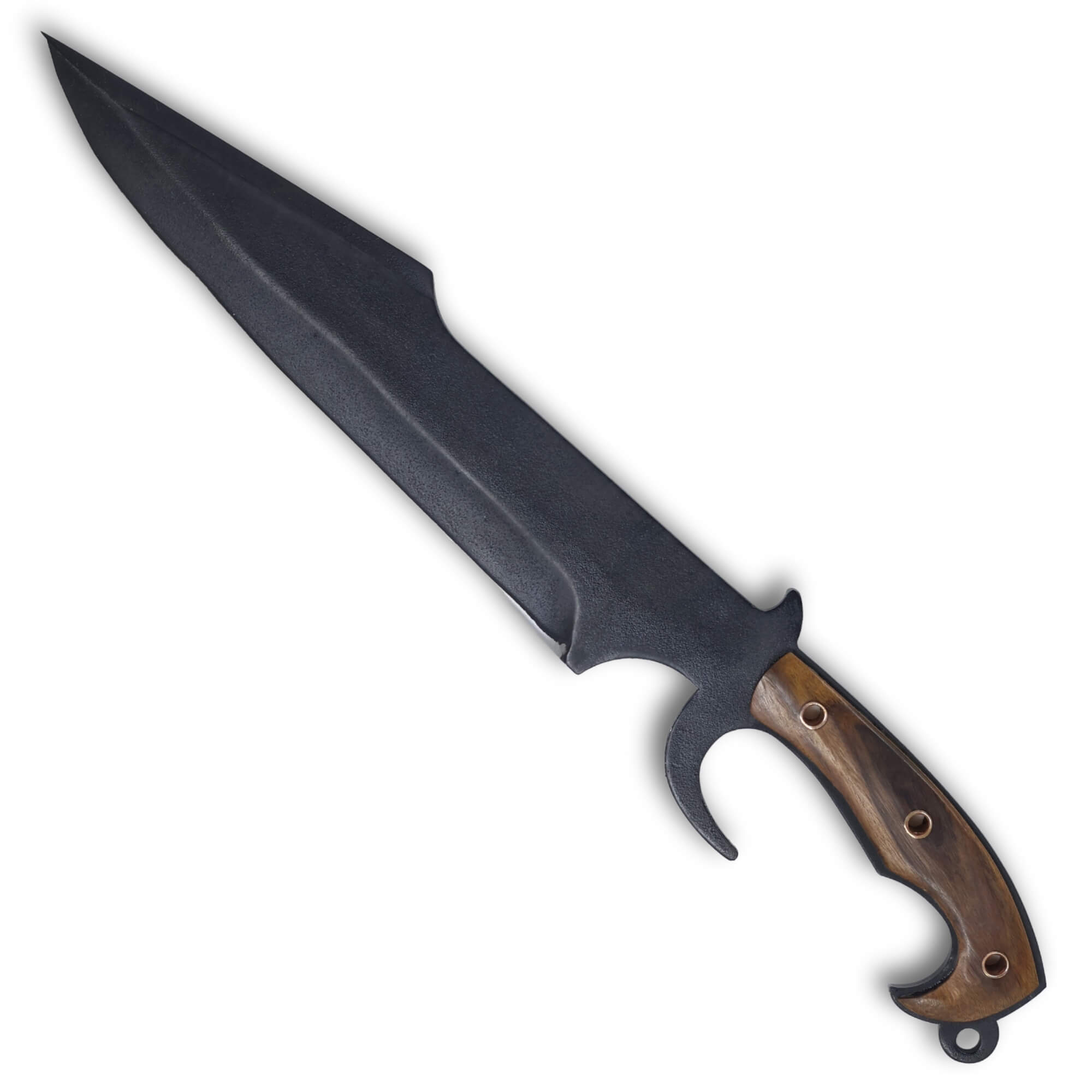 Facão Esparta 12" em Aço Carbono, Cabo em Madeira, Eletrostático