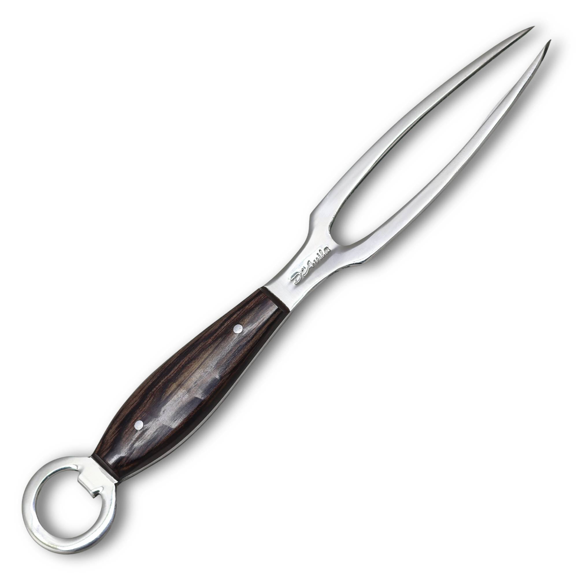 Garfo Trinchante P em Aço Inox, Cabo em Madeira