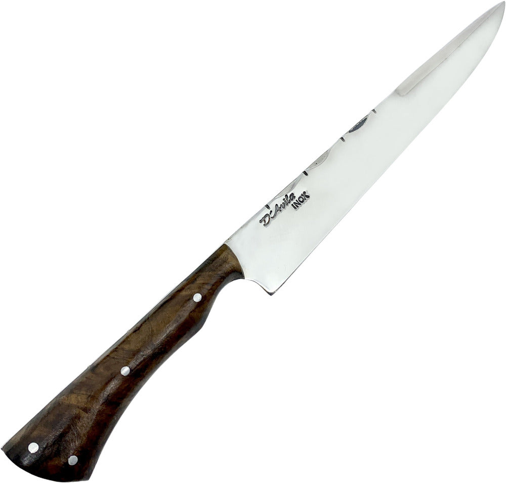 Faca Gaúcha Cutelaria Prime 8" em aço inox, cabo em madeira, polido