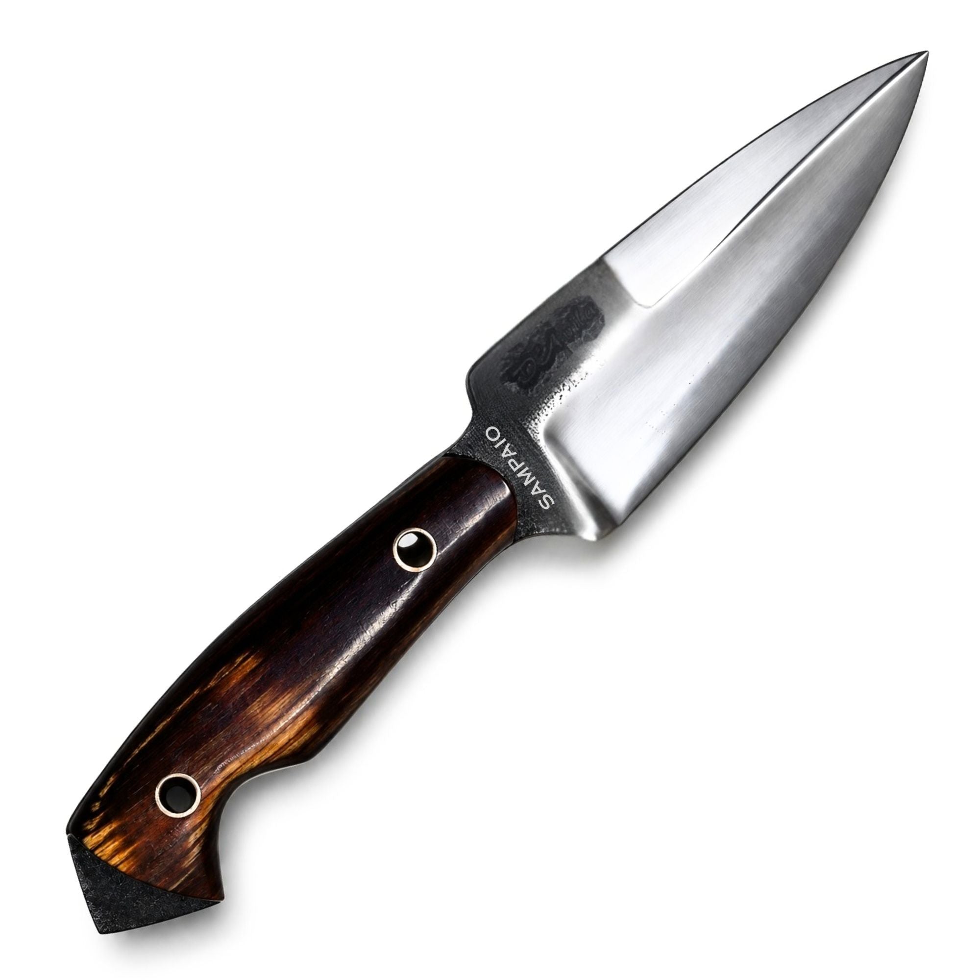 Faca Sampaio 4" Brut Polido, cabo em madeira