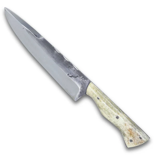 Faca Churrasco Cutelaria Prime 8" em Aço Inox, Cabo em Osso, BrutForjPolido