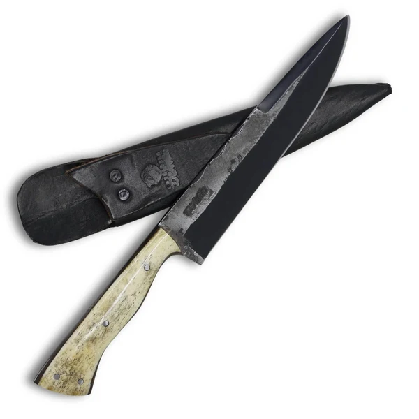 Faca Churrasco Cutelaria Prime 8" em Aço Carbono, Cabo em Osso, BrutForj Fosfatizado