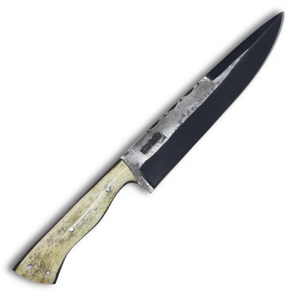 Faca Churrasco Cutelaria Prime 8" em Aço Carbono, Cabo em Osso, BrutForj Fosfatizado