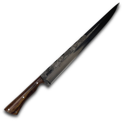 Faca Gaudéria Cutelaria Prime 12" em Aço Carbono, Cabo em Madeira, BrutForjFosfatizado