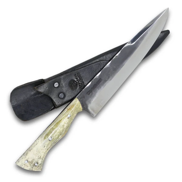 Faca Churrasco Cutelaria Prime 8" em Aço Inox, Cabo em Osso, BrutForjPolido