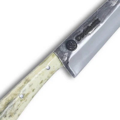 Faca Florão 6'' em Aço Inox, Cabo em Osso, BrutForj Polido